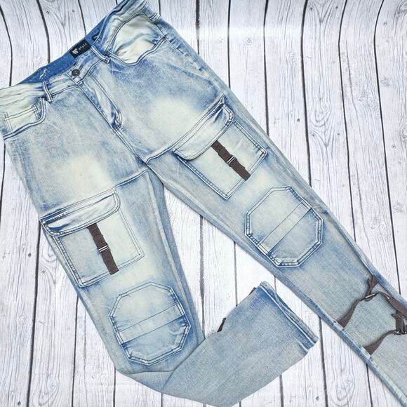 WAIMEA MEN'S STACKED JEANS Size 36 - Picture 1 of 5